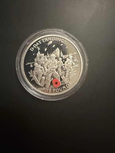 Day landings silver 5 coin - d-day,