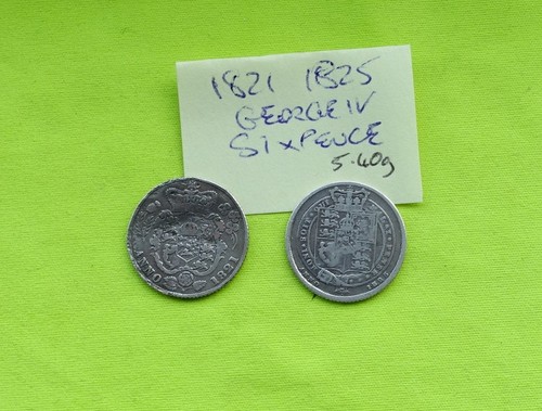 1821 1825 silver - sixpence, 6d